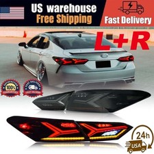 Smoked Led Tail Lights For Toyota Camry 2018-2024 Rear Lamps Assembly Sequential Smoked Led Tail Lights For Toyota Camry 2018-2024 Rear Lamps Assembly Sequential
