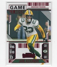 Jaire Alexander 2024 Panini Contenders #38 Game Ticket Red Green Bay Packers