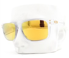 Oakley Holbrook Sunglasses Shiny Clear Prizm 24K Polarized OO9102-AD55 w/Pouch