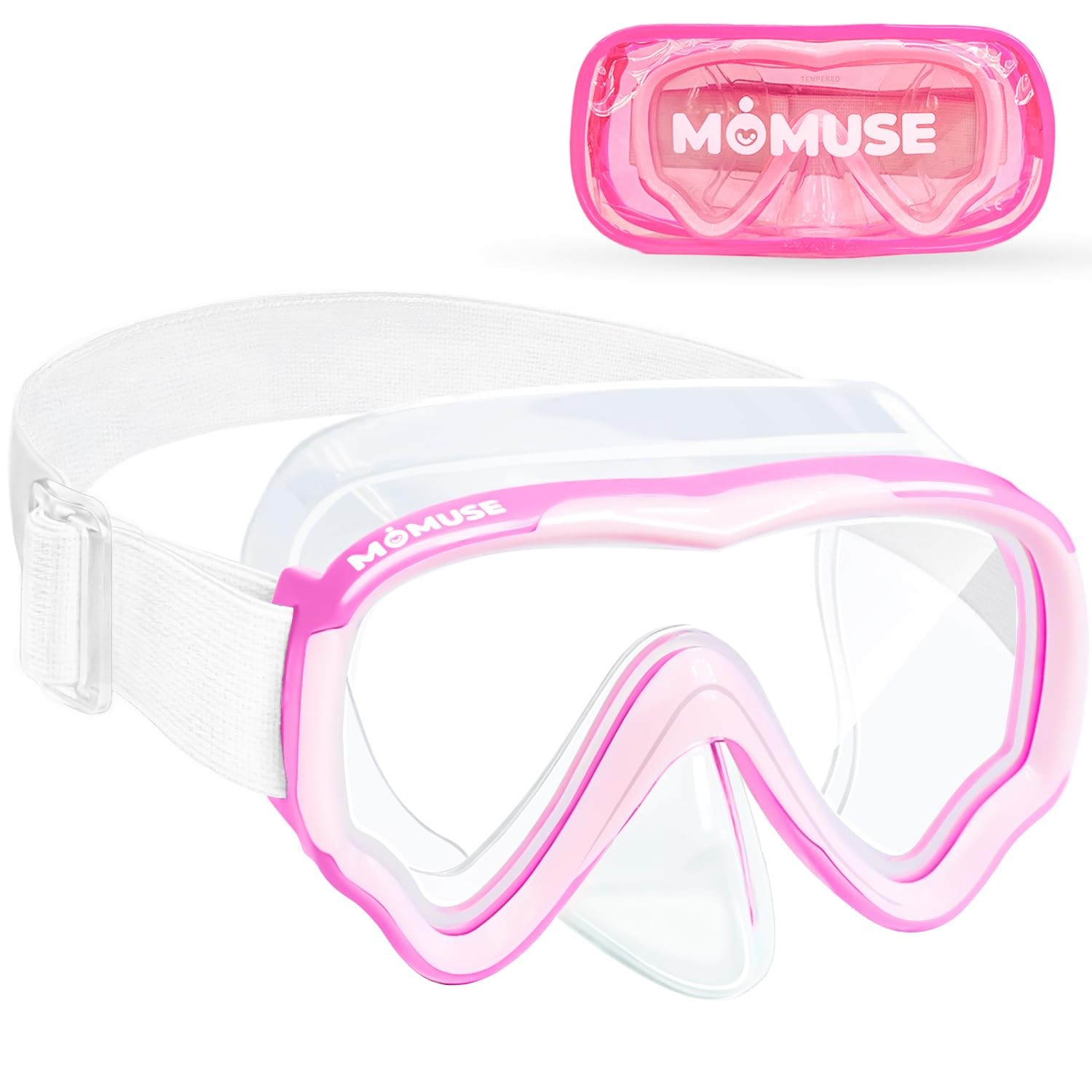 Lunette de piscine enfant avec sangle en tissu doux ajustable masque sport