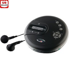 Portable CD Player FM Radio Anti-Skip Programmable LCD Display Earbuds New