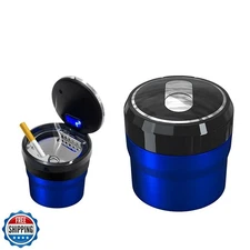 DXNQ Car Ashtray with Lid, Easy Clean Up Detachable Smokeless Ashtray with LE