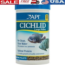 Cichlid Large Pellets Fish Food Floating Digestive Health 7.1oz Clean Water 5in