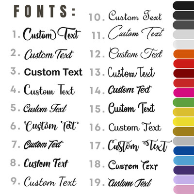 Personalisierter Namensaufkleber - individuelle ausgefallene Schrift Vinyl Text Aufkleber für Satz