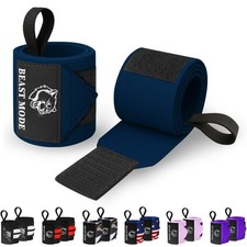 HeavyDuty Weightlifting Wrist Wraps with Thumb Loop for Powerlifting  Training