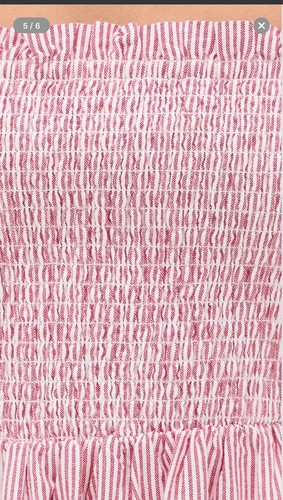 Marea By Liz Joy Sasco Red & White Gingham Smocked Maxi Dress Women’s XS $218 - Picture 4 of 15