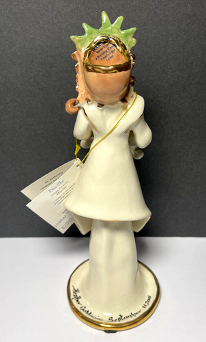 Blue Sky Heather Goldminc HARMONY Angel Candle Holder 9/11/2001 Clayworks 8.5" - Picture 5 of 13