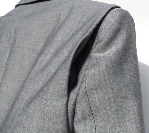 BALENCIAGA 2016 Light Gray Boxy Double Breasted 100% Cotton Blazer Jacket FR 36 - Picture 12 of 12