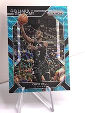 Chris Paul 2016-17 Panini Prizm Go Hard Go Home #11 Teal Wave Prizm /25 Clips NM