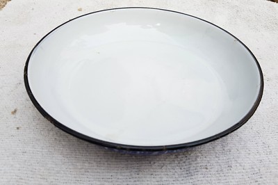 Vintage Selten Nippon Emaille Co Ltd Porzellan Emaille Bemalt Platte Japan IE11