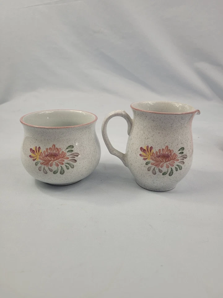 Vintage Denby Summer Fields Sugar Bowl & Creamer/Leite Jarro 1980 Excelente. 73 - Imagem 2 de 4