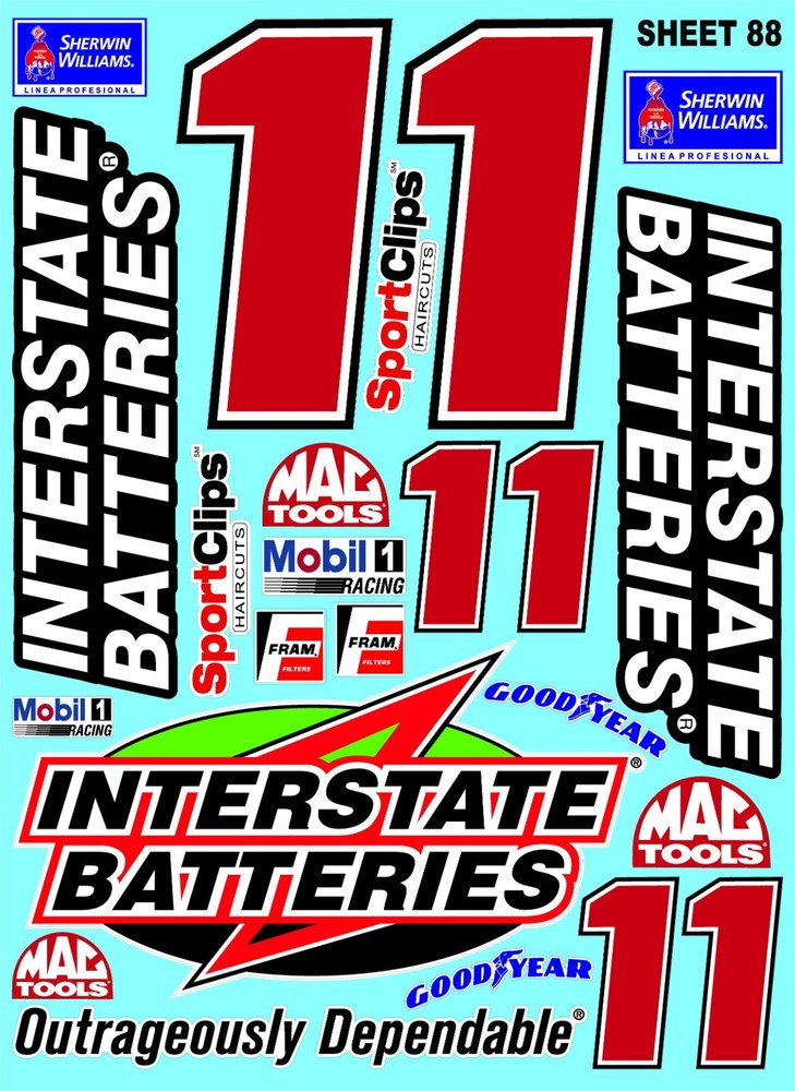 WHITE VINYL RACING Sticker Racing SHEET 88-R/C MODEL Die-cut -Decals 1/12-1/10