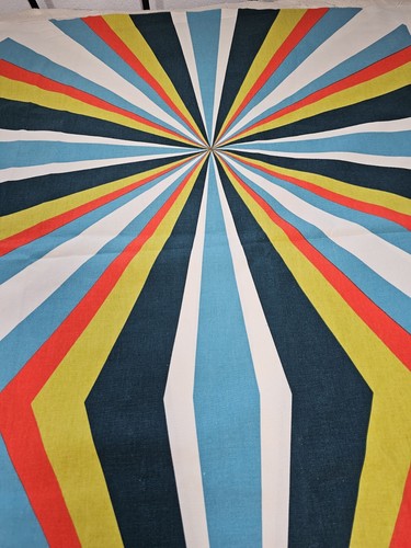 Robert Allen Fabric Starburst Green Red Abstract Geometric Dwell Studios 2+Yd - Picture 9 of 11