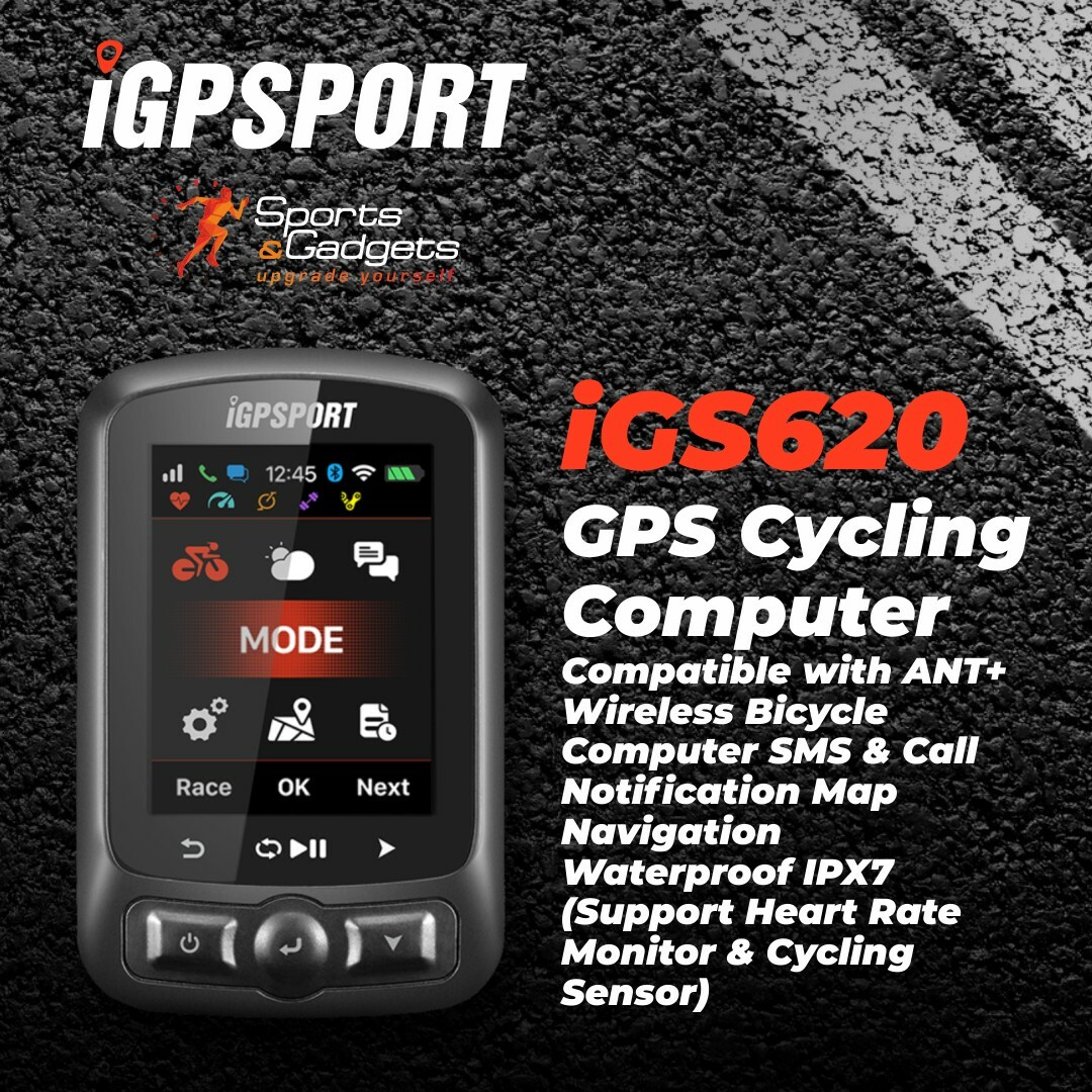 iGPSPORT iGS620 GPS Cycling Computer with Wearable4U Bike Multi