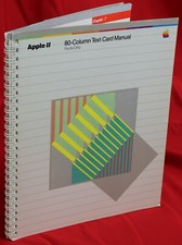 Apple IIe 80-Column Test card Manual 030-0408-A Water Damaged Back Cover
