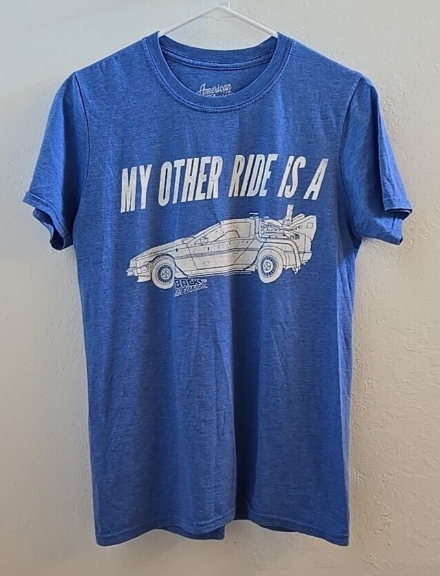 ALTRA My Other Ride Is A delorean Ritorno Al Futuro T Shirt Blu Uomo S