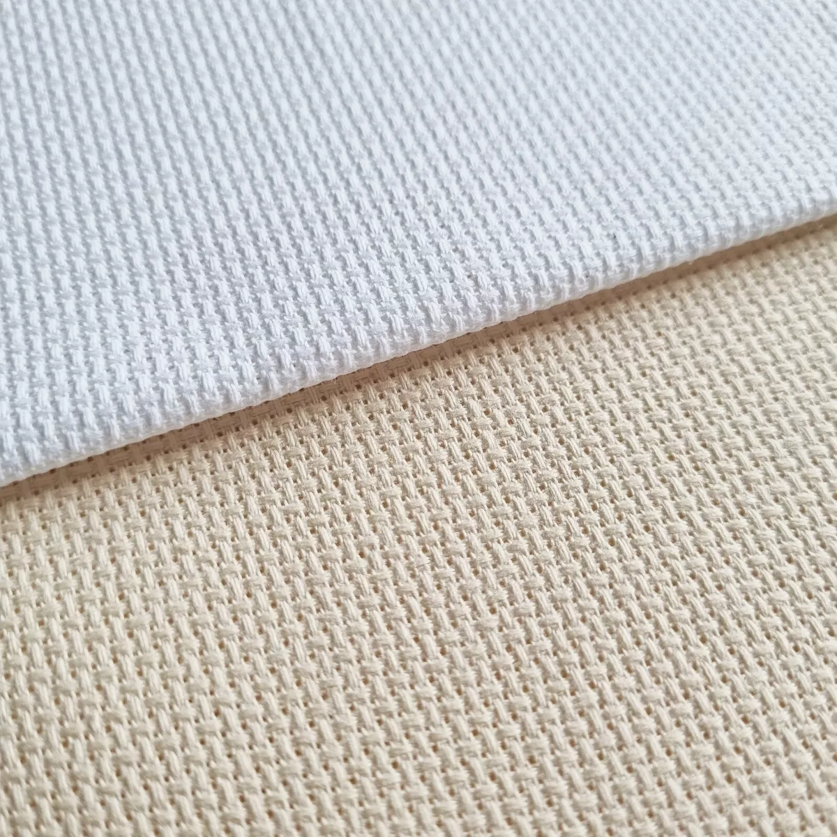 14 and 16 Count Aida Cross Stitch Fabric Various Sizes and Colours White Cream