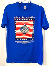 Vtg 90s Smithsonian Institution Stars & Stripes USA History T Shirt Sz M FOTL SS