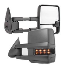 Pair Of Chevy Silverado 2003-2006 Towing Mirrors Smoked Led Lights Power Heated Pair Of Chevy Silverado 2003-2006 Towing Mirrors Smoked Led Lights Power Heated