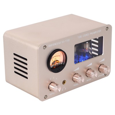 HiFi Vacuum Tube Preamp Stereo 4-way Audio Switcher Box Desktop Headphone Amp