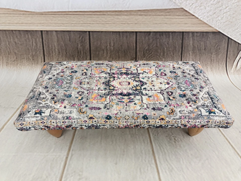 Footrest stool Bench with cushion Under desk stool Footstool bench Upholstered - Image 3 of 4