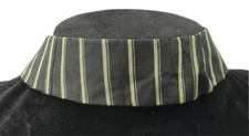 Antique Victorian Collar Choker Green Black Stripes Removable