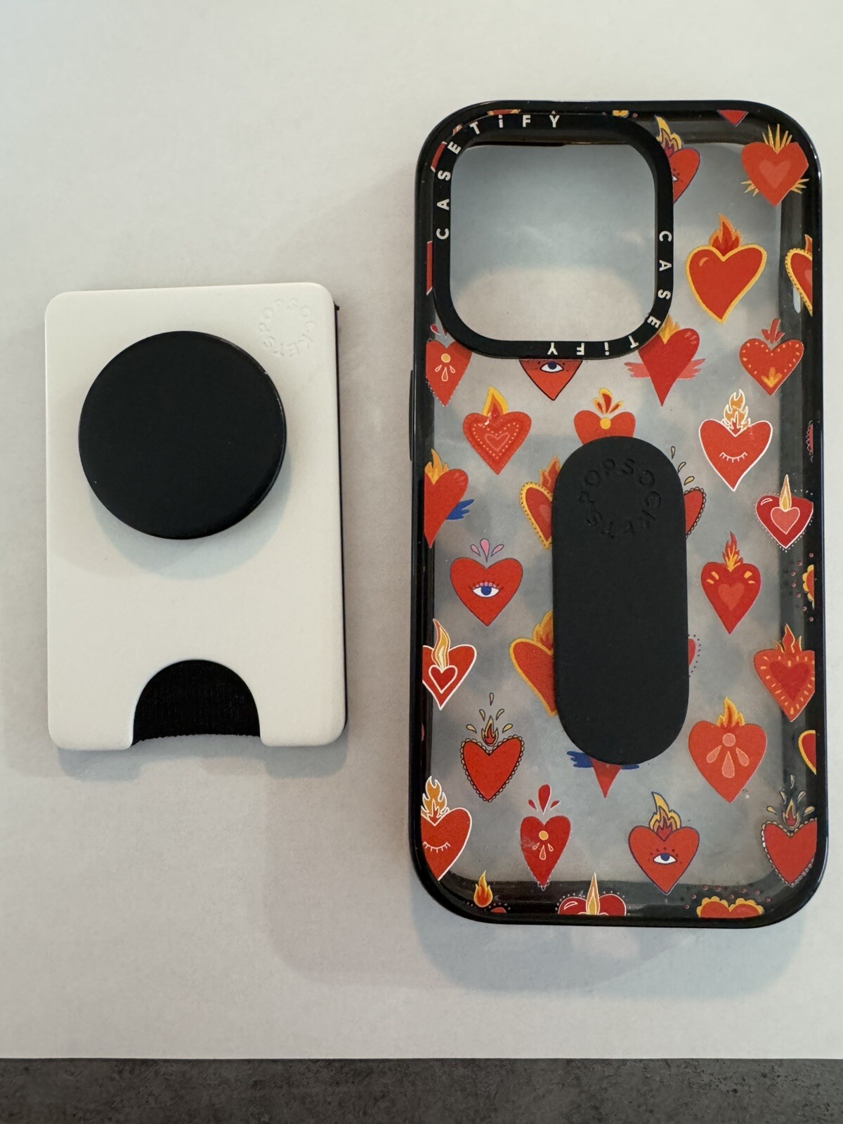 CASETiFY Impact Case for iPhone 15 Pro with Flaming Heart Design and Removable Wallet-image