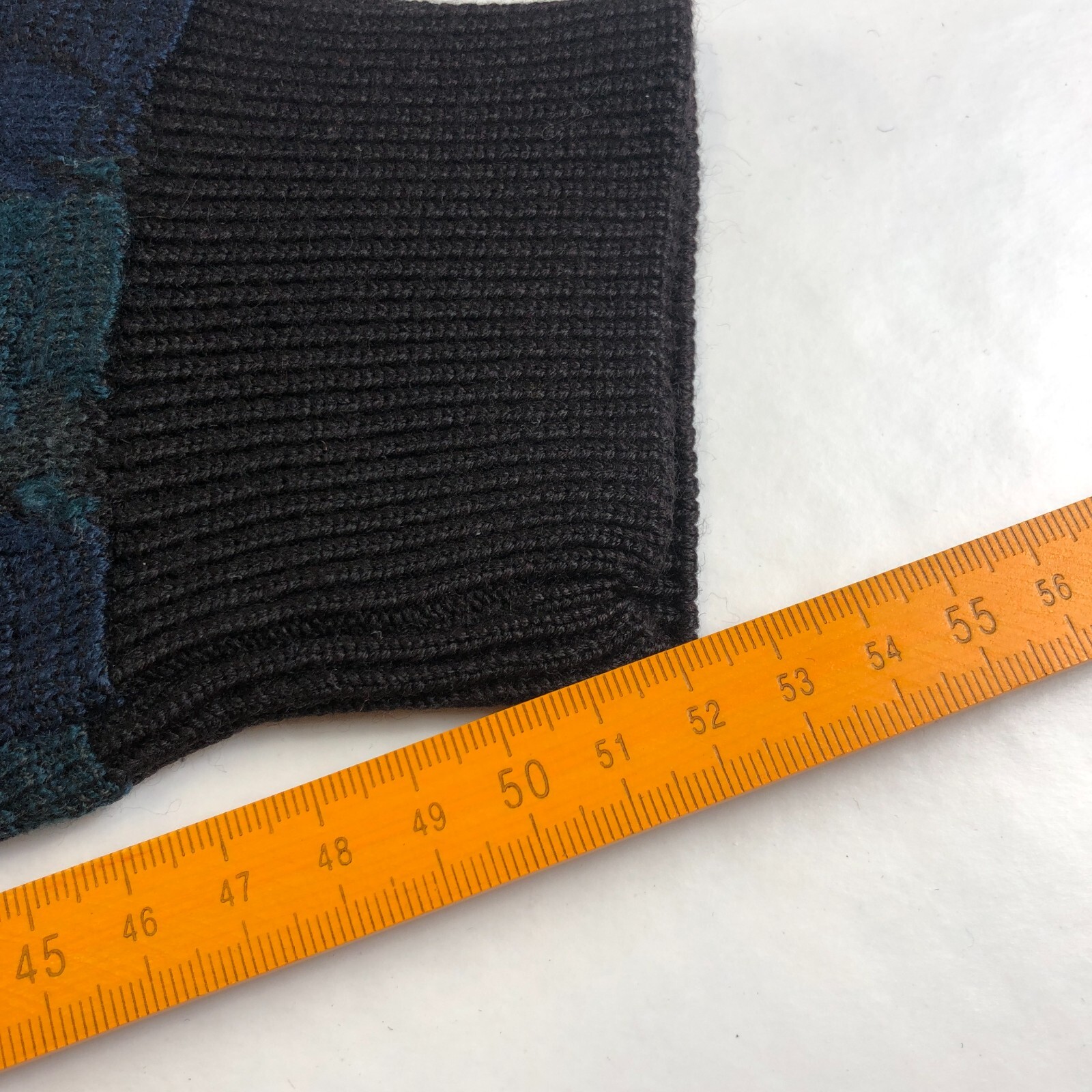 Vintage 90s Wool mix Abstract knitted blue green jumper pullover L image 10
