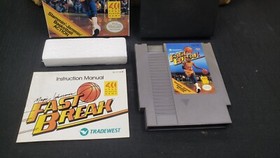 CIB MAGIC JOHNSON'S FAST BREAK NINTENDO NES VIDEO GAME COMPLETE BOX W/ PROTECTOR