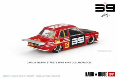 KHMG003 TSM MINI-GT KAIDO HOUSE 1:64 Datsun 510 Pro SK510 Red Left