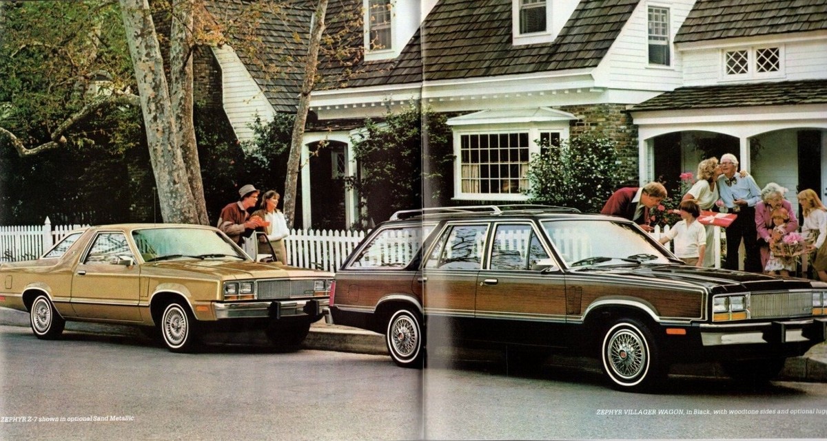 1981 Mercury ZEPHYR Brochure/Catalog w/ Color Chart: Z-7, Villager