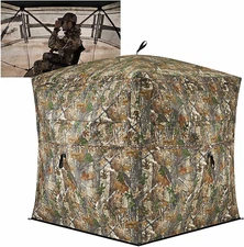 Hunting Blind See Through with Carrying Bag 2-3 Person Pop Up Ground Blind