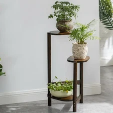 3-Tier Bamboo Plant Stand Indoor Holder Corner Shelf Display Rack