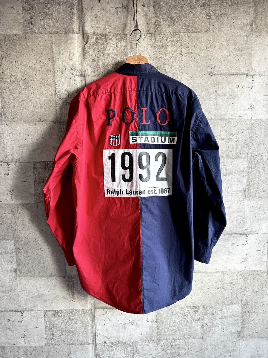 POLO RALPH LAUREN STADIUM COLLECTION 1992s L/S SHIRT Size M POLO RALPH LAUREN STADIUM COLLECTION 1992s L/S SHIRT Size M