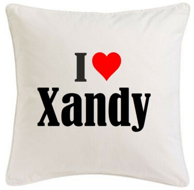 KISSENBEZUG I LOVE XANDY 40CMX40CM AUS MIKROFASER
