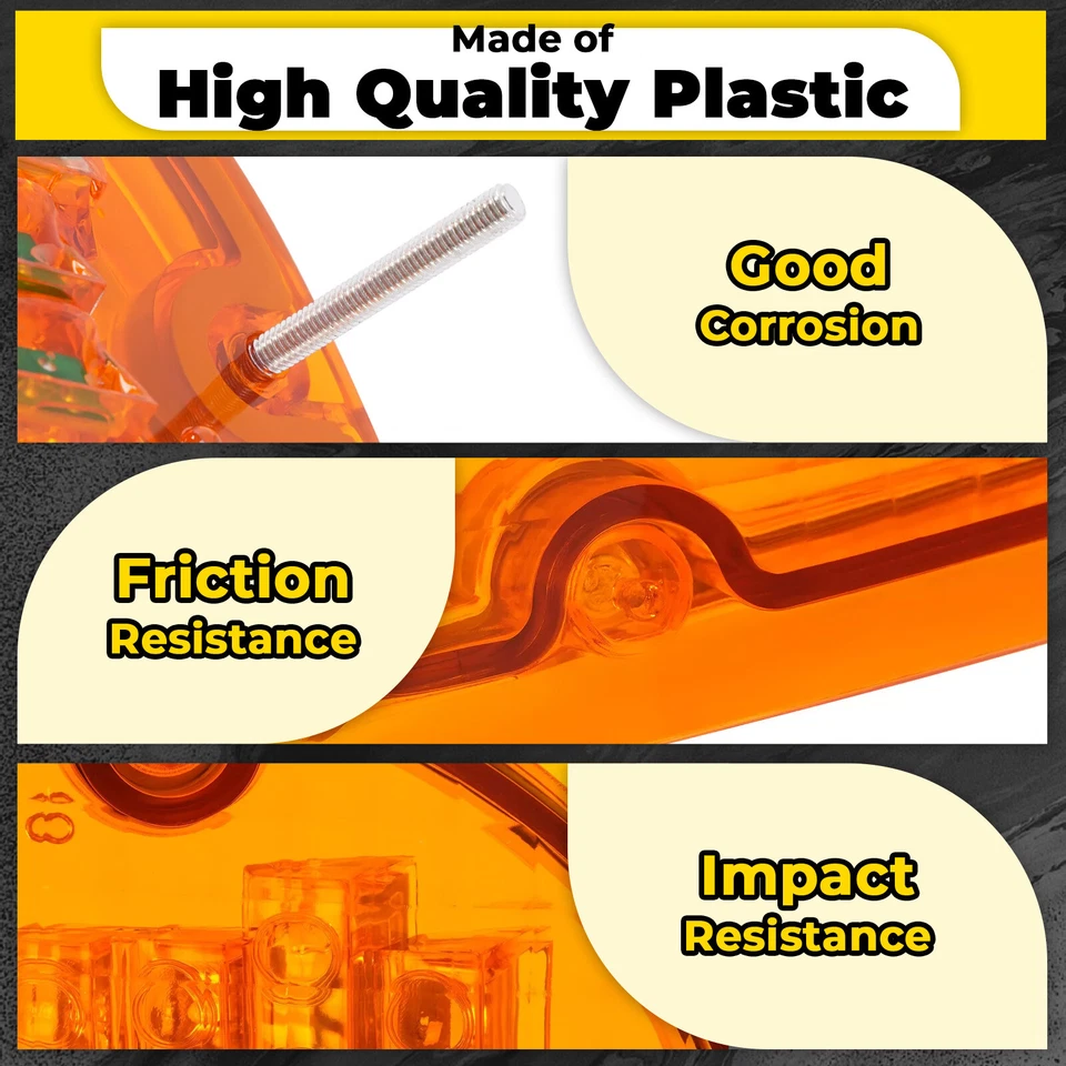 Par de luces de señal de giro LED ámbar para KW Kenworth K300 T300 T330 T600 1986-2008 Foto 4 de 4