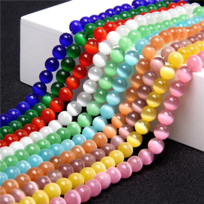 4mm/6mm/8mm/10mm/14mm Round Opal Cat Eye stone DIY Loose Spacer Beads Wholesale