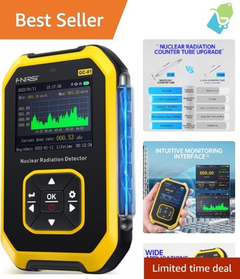 Rechargeable Radiation Monitor: Handheld Geiger Counter with Multi-Alarm System
