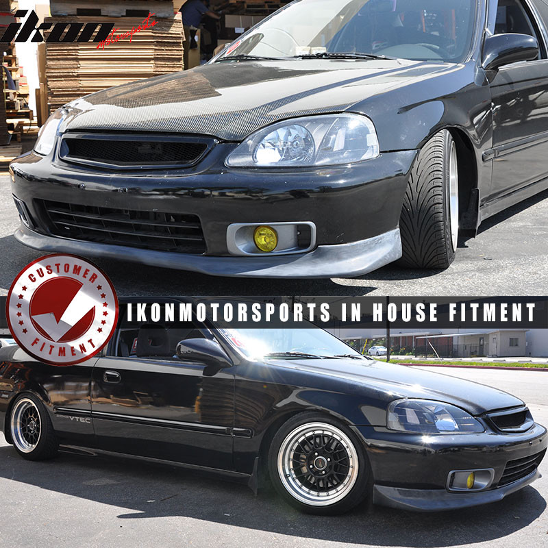 Fits 99-00 Honda Civic EK EVO Style Front Bumper Lip Spoiler - PU