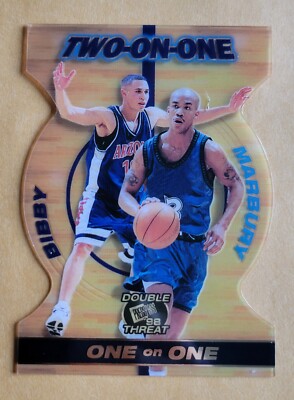 MIKE BIBBY & STEPHAN MARBURY 1998 Press Pass Double Threat Two On One #TO8  MINT