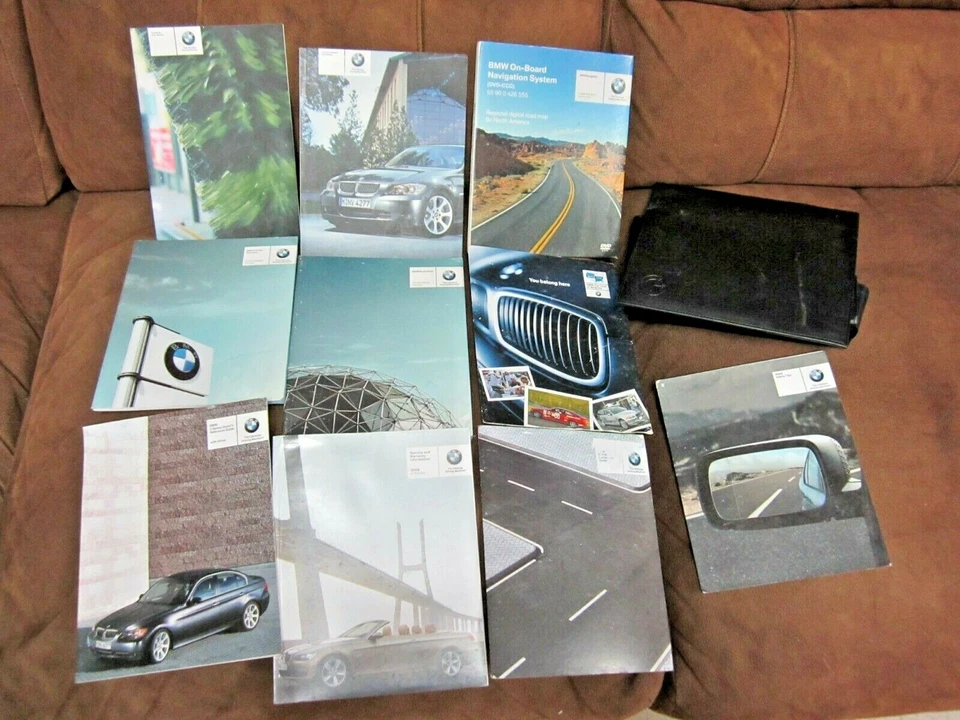 BMW Serie 3 328i 328xi 335i 335xi 2008 sedán ⭐Juego manual del propietario con estuche OEM⭐ Foto 2 de 4