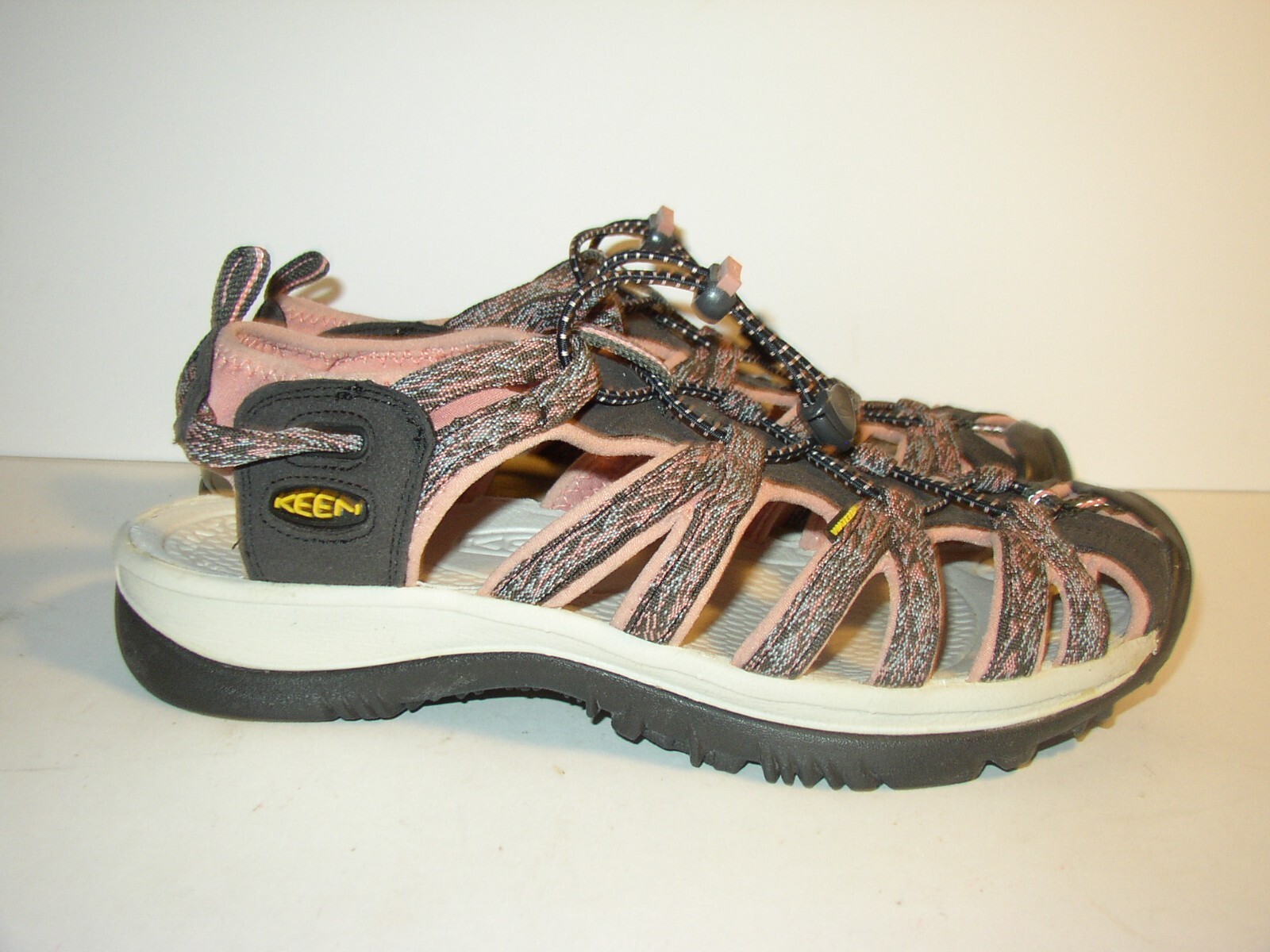 Sandali donna KEEN rosa nero impermeabili outdoor punta chiusa escursionismo misura 9 5