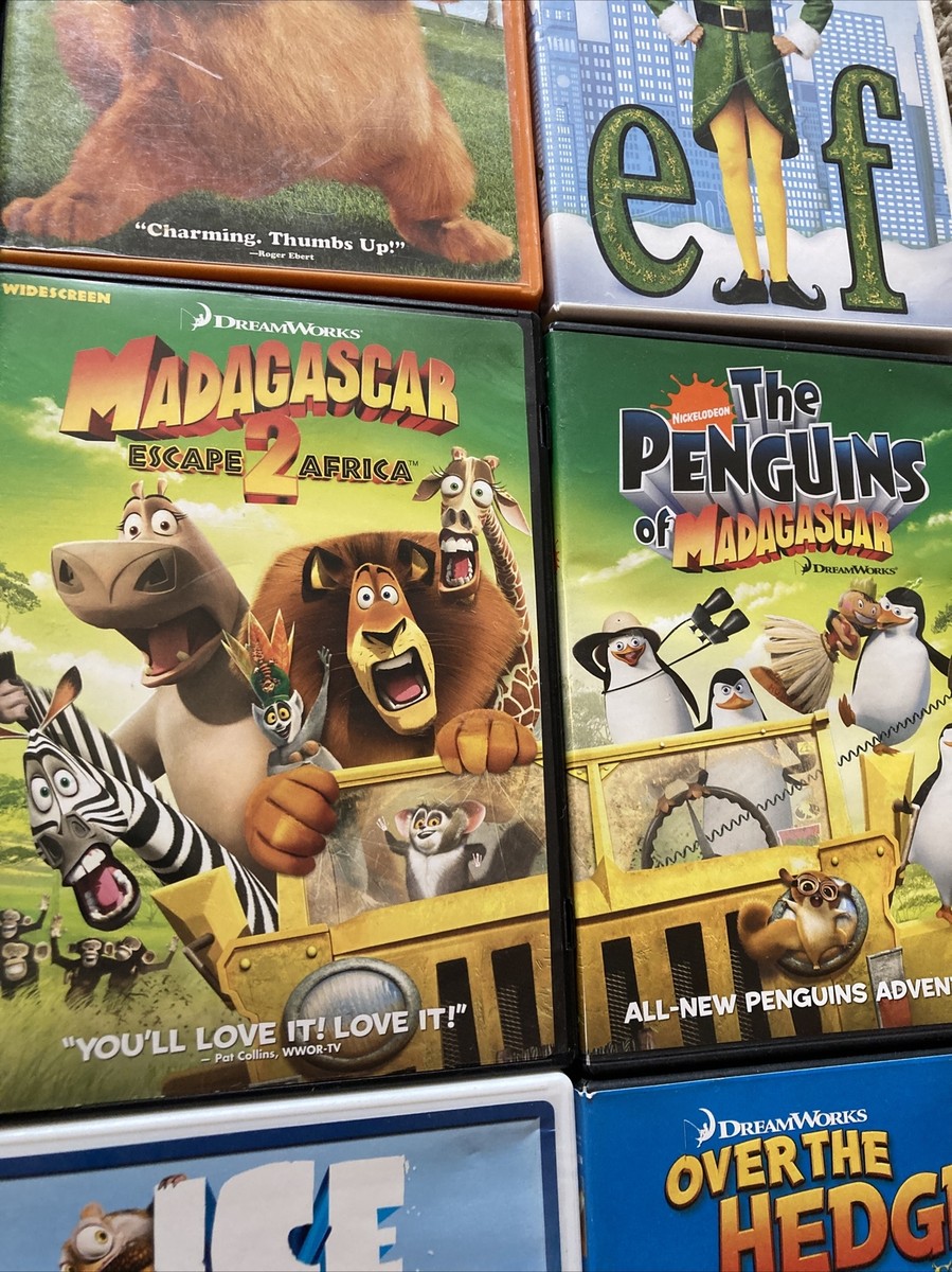 9 DVDs Madagascar Shark Tale Ice Age Over The Hedge Garfield