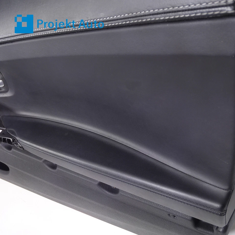 Panel de puerta derecha 12-18 OEM BMW negro napa puntada de contraste 650i 640i F13 F12 Foto 4 de 4