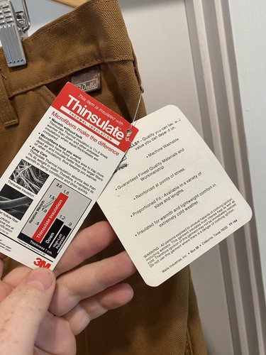 New NOS 40” Medium Length 31.5” Inseam Men’s Walls Insulated Blizzard Pruf Pants - Picture 5 of 12