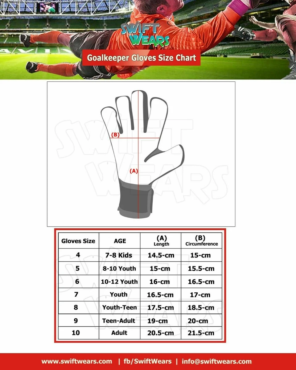 Goalie glove size for 10 2025 year old