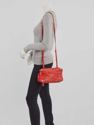 Givenchy Red Wrinkled Sheepskin Leather Mini Pandora Bag | eBay