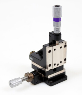 NRC Mini X/Y/Z Linear Positioning Stage with Starrett Micrometer 13 x 10 x 10mm