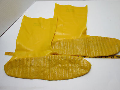 Rainfair Latex Nuke Boots Protective Shoe Covers Size Large Textured Nuclear CS