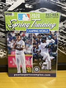 2020 SPRING TRAINING PROGRAM AUTOGRAPHED BY BRIAN DOZIER & ABRAHAM ALMONTE